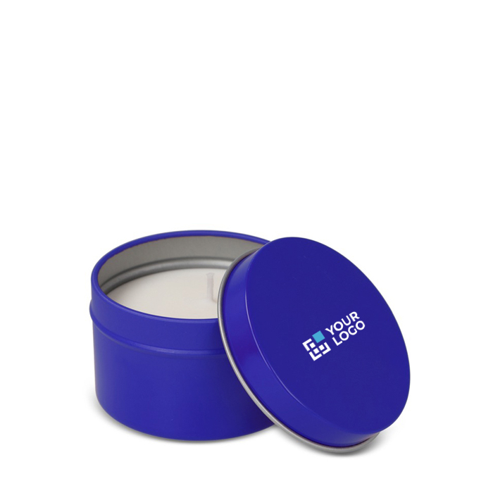 Bougie en cire végétale pot monochrome en acier recyclé circulaire