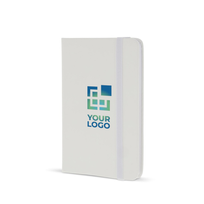 Carnet en PU de plusieurs couleurs vives avec pages lignées FSC A6 avec zone d'impression