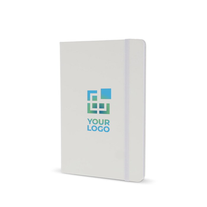 Carnet en PU de plusieurs couleurs vives avec pages lignées FSC A5 avec zone d'impression