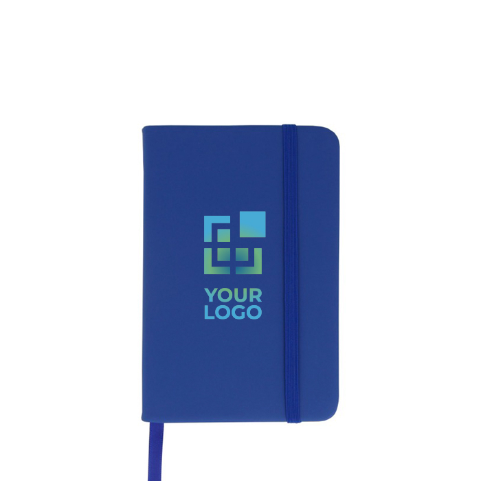 Carnet en RPET et PU de couleurs vives avec pages lignées FSC A6 avec zone d'impression