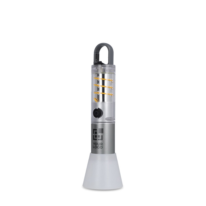 Lampe de poche en aluminium recyclé avec lumière LED et fonction zoom