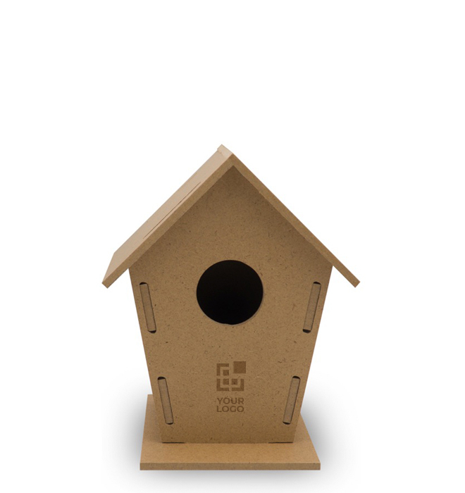 Maison pour oiseaux à monter avec 7 pièces sans besoin d'outils avec zone d'impression