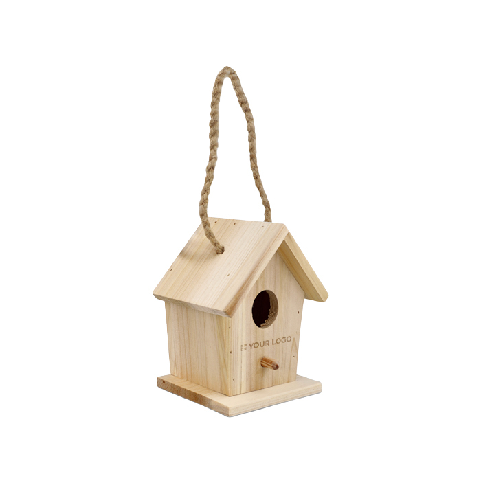 Nichoir en bois avec entrée frontale de 30 mm pour jardin