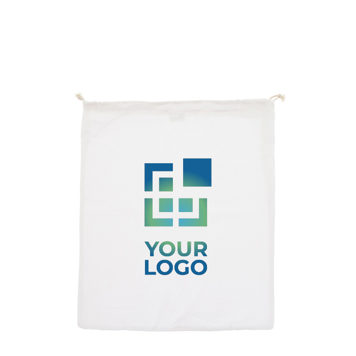 Sac réutilisable en coton pour fruits et légumes 40x45 cm avec zone d'impression