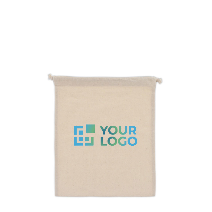Sac cadeau en coton avec certification OEKO-TEX 25x30 cm avec zone d'impression