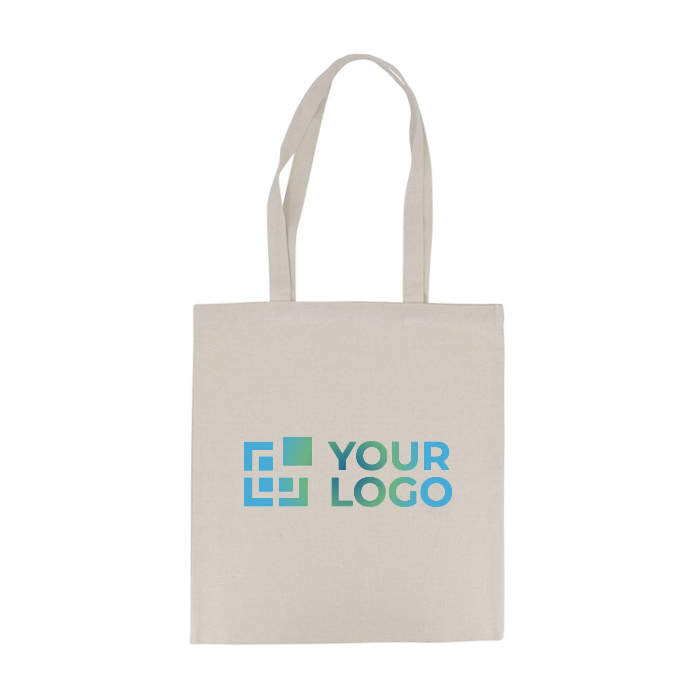 Sac en coton OEKO-TEX avec poignées longues 220 g/m2 avec zone d'impression