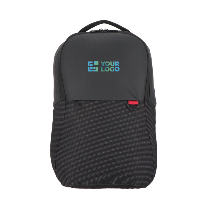Sac à dos pour PC en jacquard et PU avec sangle pour trolley 15,6”