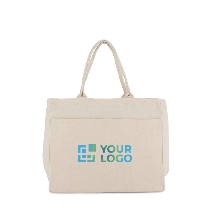 Sac en coton OEKO-TEX avec plusieurs poches 320 g/m²