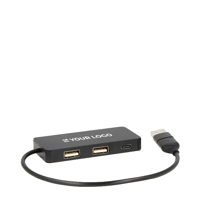 Hub USB-C et USB-A en aluminium recyclé avec 3 ports