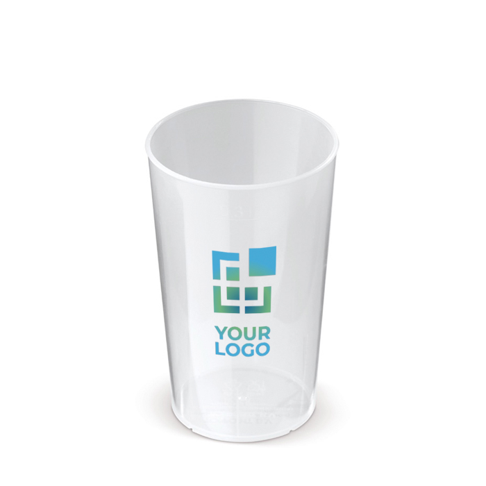Gobelet écologique réutilisable empilable et 100% recyclable 300ml avec zone d'impression