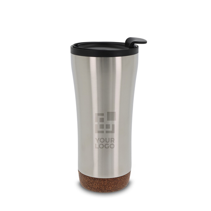 Gobelet à emporter à double paroi avec détail en liège à la base 480ml avec zone d'impression