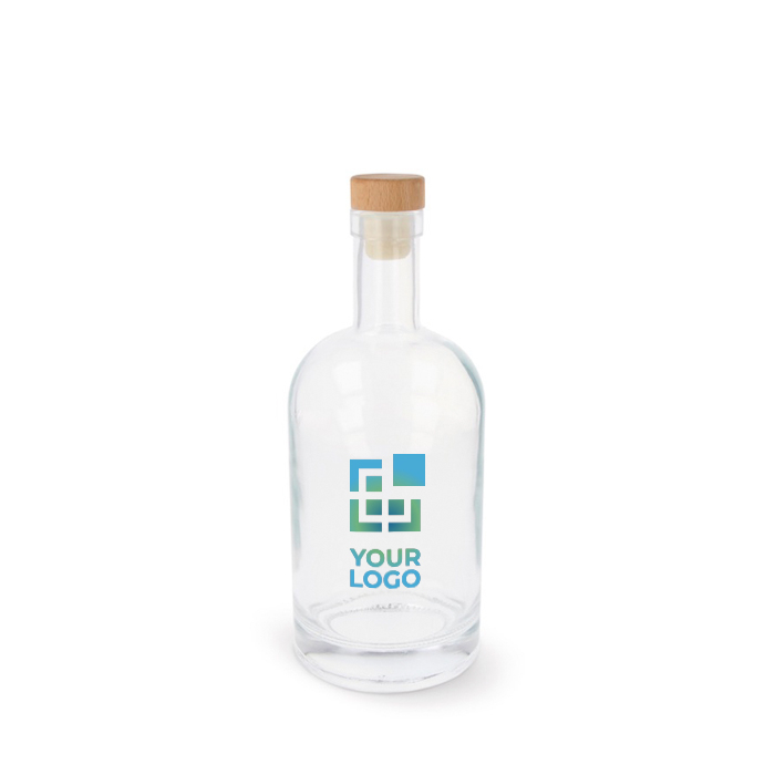 Gourde durable en verre avec couvercle FSC 750ml avec zone d'impression