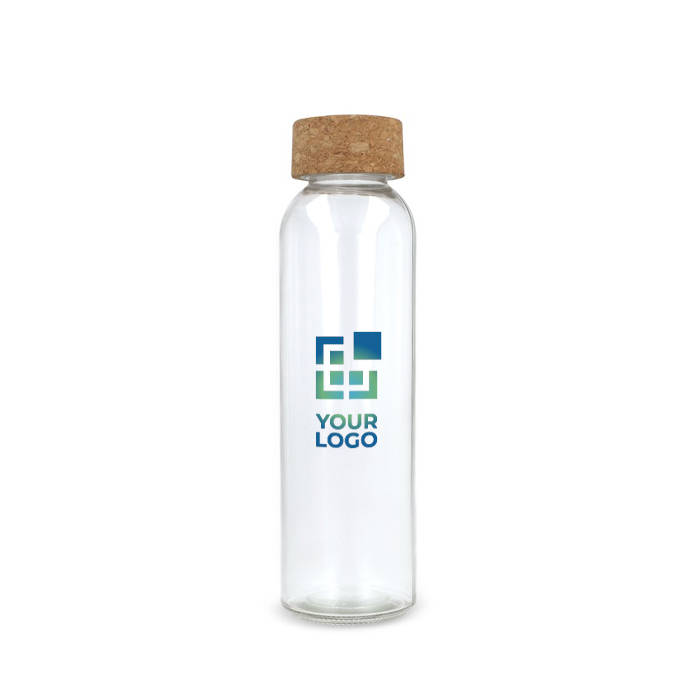 Bouteille classique en verre recyclé avec bouchon en liège 500ml