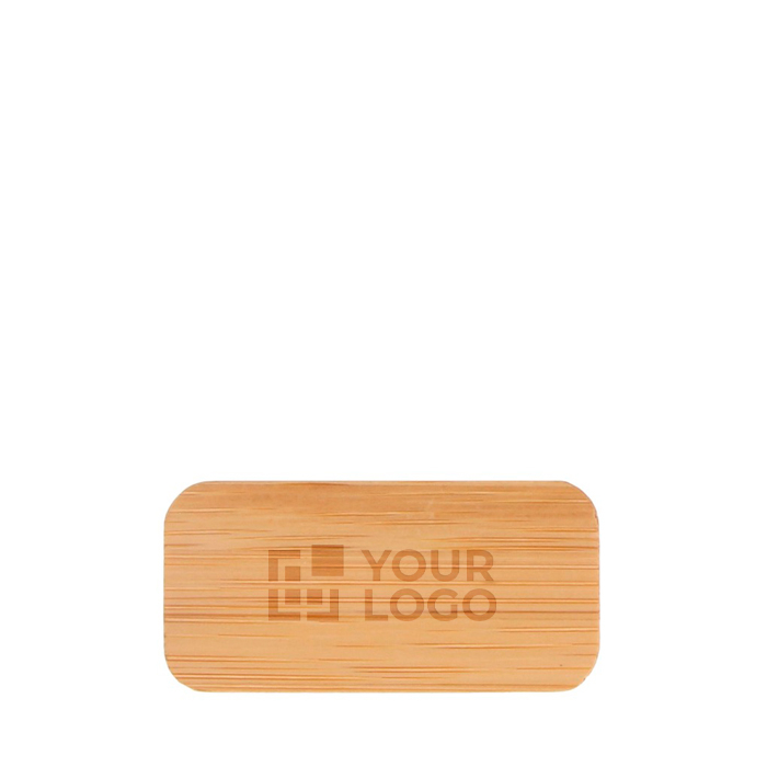 Badge promotionnel en bambou avec attache à épingle Bamboo