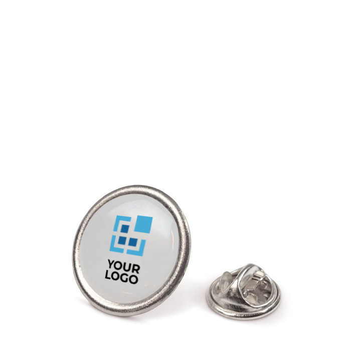 Pin commémoratif rond en métal à personnaliser Ø20mm avec zone d'impression