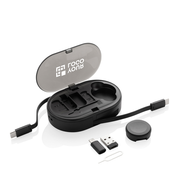 Set écologique de câbles de charge rétractables, multi-ports 60 W