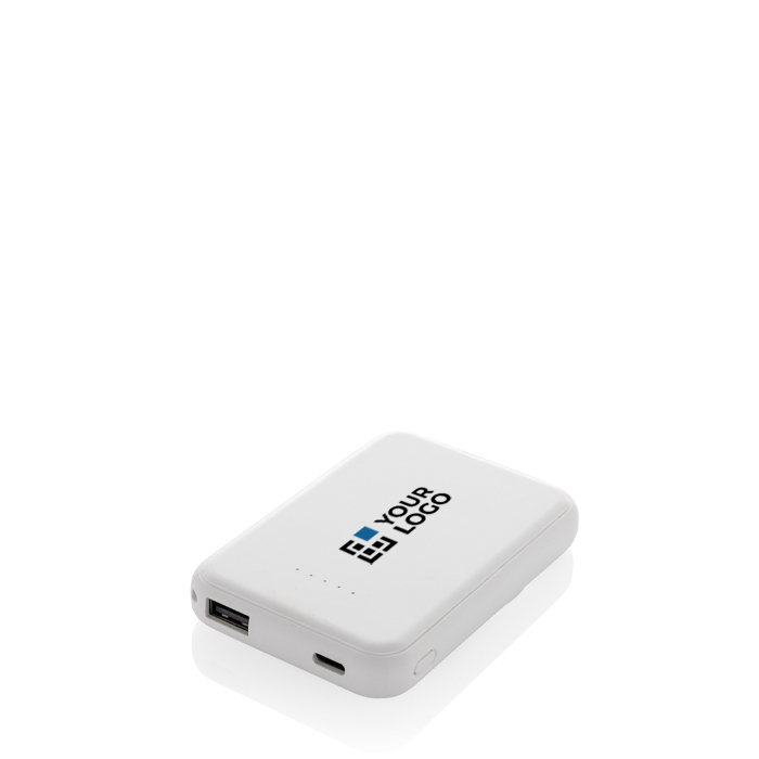 Powerbank sans fil magnétique en plastique recyclé 5 000 mAh
