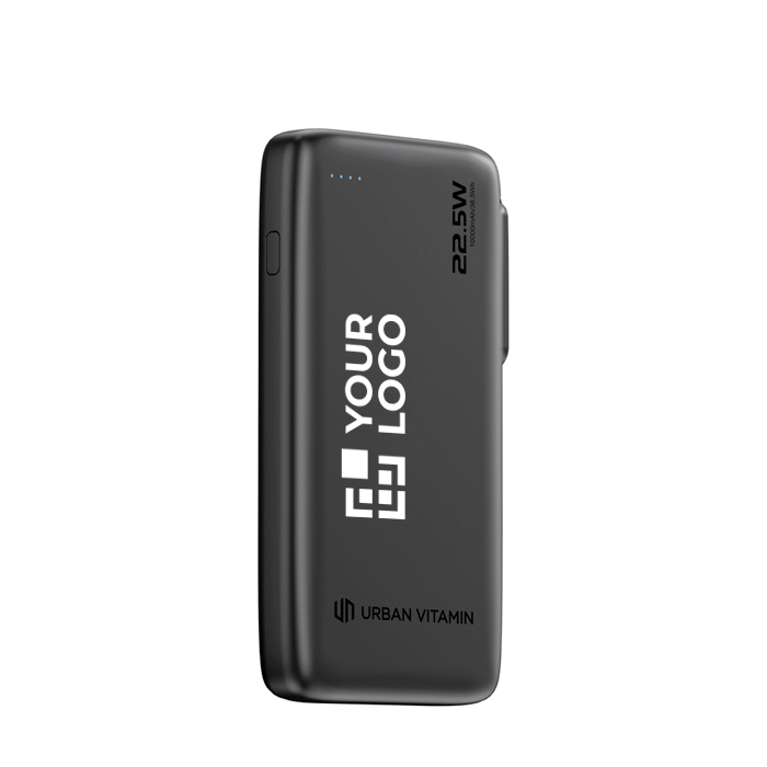 Batterie externe 10 000 mAh, câble rétractable et indicateur de charge