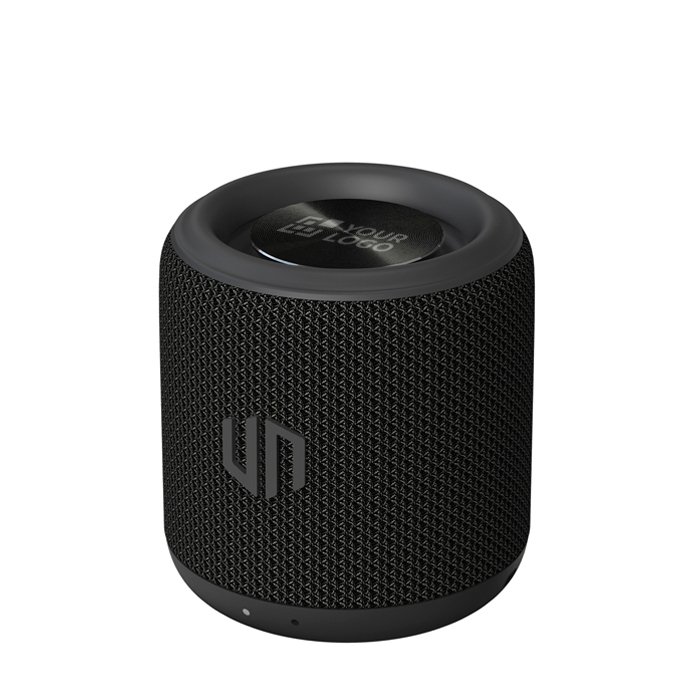 Enceinte en matériaux recyclés avec microphone intégré