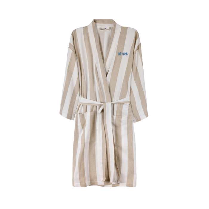 Peignoir en coton recyclé style hammam 200 g/m2, taille L/XL