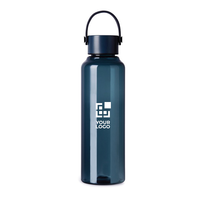 Bouteille RPET minimaliste avec couvercle en acier et anse 550 ml