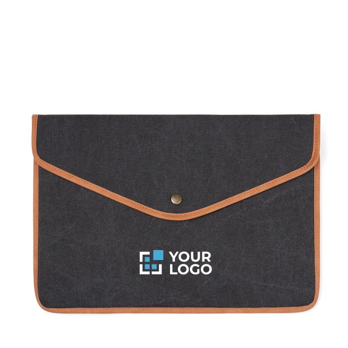 Housse ordinateur portable en toile recyclée avec bords colorés 16”