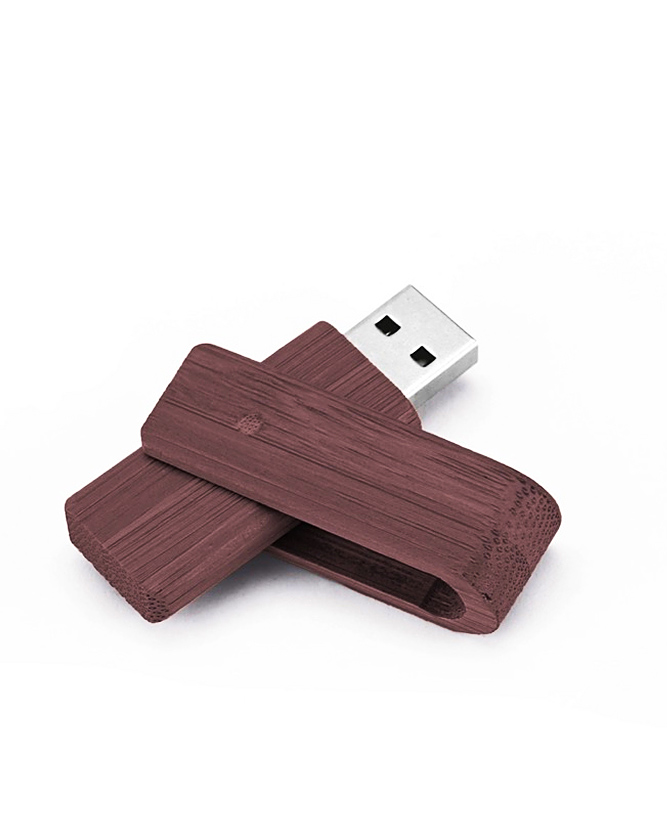 Jolie clé USB personnalisée en bambou avec zone d'impression