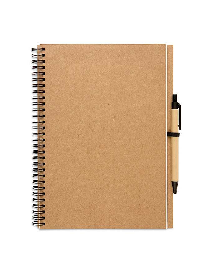 Carnet pour publicité en papier recyclé couleur noir