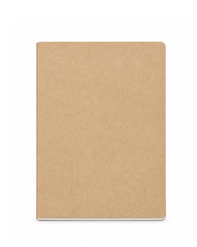 Carnet publicitaire écologique en papier recyclé avec zone d'impression