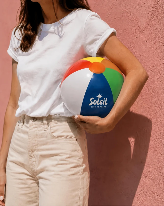 Ballon de plage gonflable multicolore en PVC opaque