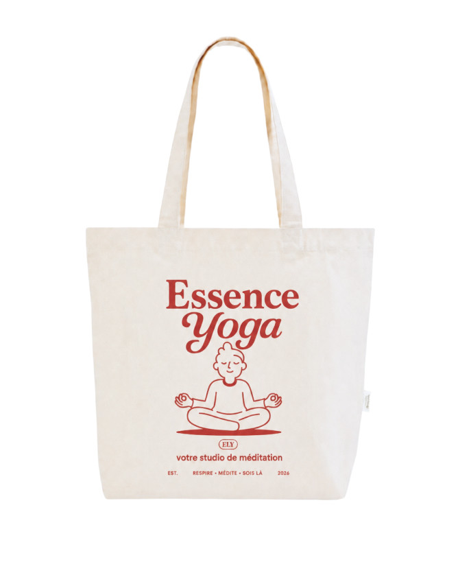 Sac en coton recyclé et RPET à anses longues 280 g/m²