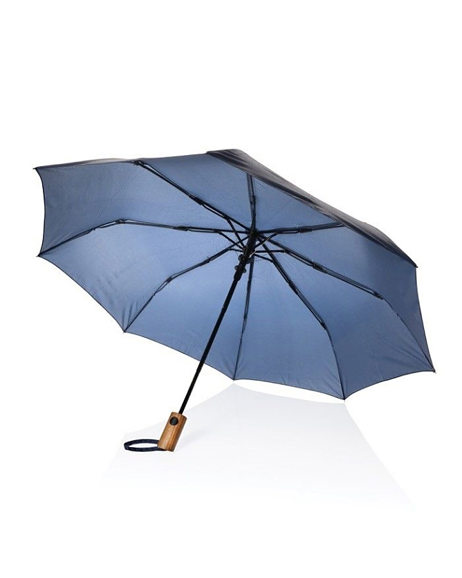 Mini parapluie automatique en RPET avec poignée en bois Ø97