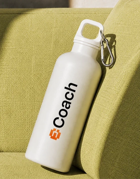 Gourde blanche personnalisée pour les employés