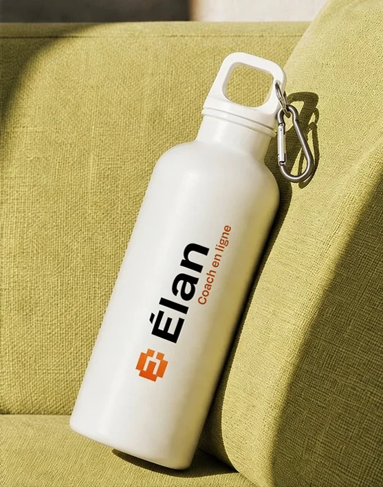 Gourde blanche personnalisée pour les employés