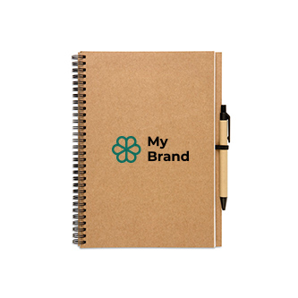 Carnet pour publicité en papier recyclé couleur  noir