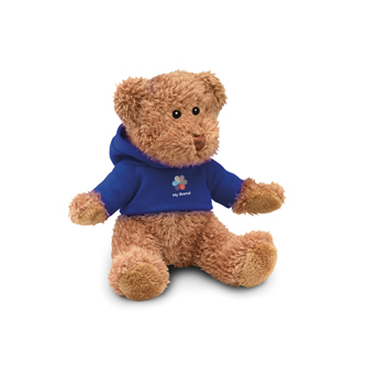 Ours en peluche promotionnel avec T-shirt couleur  bleu