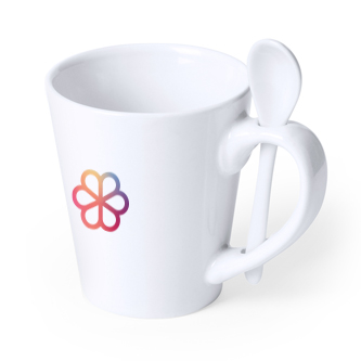 Sublimation tasse avec cuillère de 300ml avec zone d'impression