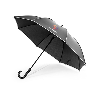 Parapluie recyclé 68 cm en polyester avec détails réfléchissants Ø120