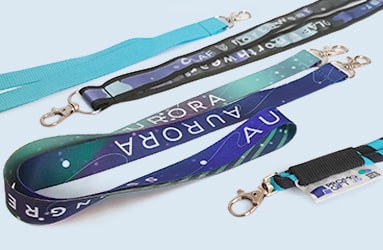 Tours de cou personnalisables, lanyards publicitaires